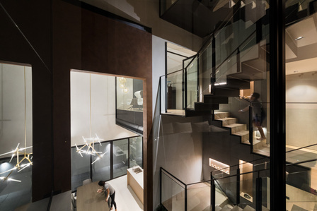 Nighttime view of House 11 designed by Park + Associates.