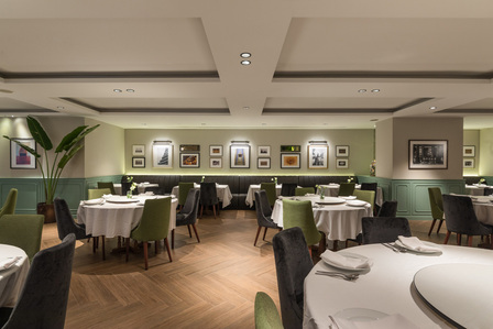 The interior of Thanying restaurant at the Amara Hotel Singapore designed by Knots.