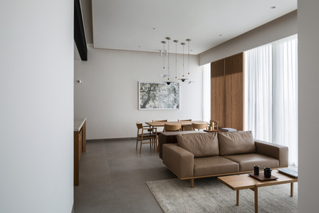 Interior photography of an apartment at Cosmopolitan Condo designed by Sujonohun.