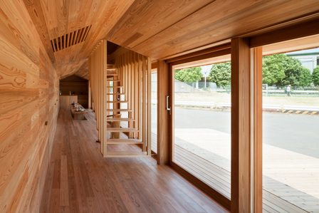 Pavilion designed by Go Hasegawa in collaboration with Airbnb for House Vision 2 Exhibition held in 2016 in Tokyo, Japan. It is called the "Yoshino Cedar House".