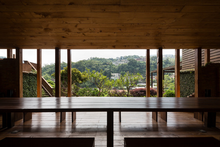 Interior view of the Ultra Ruins in Yangming Mountain Taipei, designed by Casagrande Laboratory.