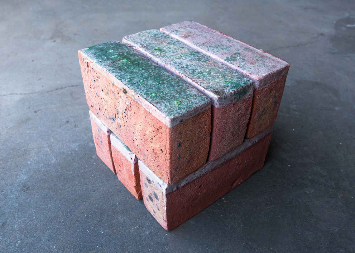 recycled bottle glass brick glaze