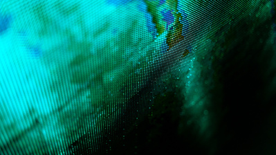 Abstract macro shot of LED pixels.