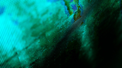 Abstract macro shot of LED pixels.