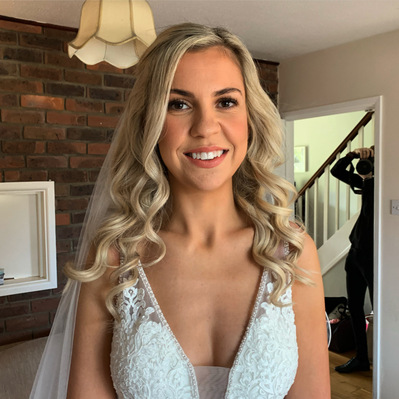 Soft glam bridal hair and makeup 