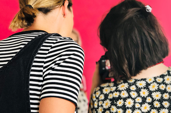 Rosie Woods Photography with camera in Paris.