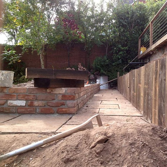 Devon garden landscaping in progress