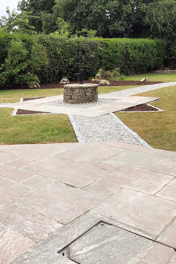 Garden landscaping at property in Okehampton, Devon. Design and landscaping by Sam Bairstow of Seriously Good Landscapes