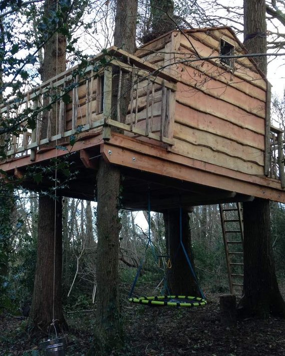 Treehouse in Crediton Devon
40 metre zip wire, fireman’s pole, monkey bars and various other activities. 