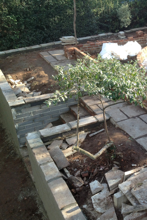 garden landscaping, paving and steps in Chagford Devon