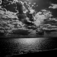 The sun fighting against the clouds at Fyns Hoved.