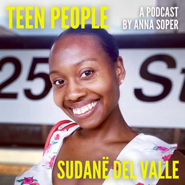 Podcast cover art featuring Sudanë Del Valle, who is smiling and looking at the camera.