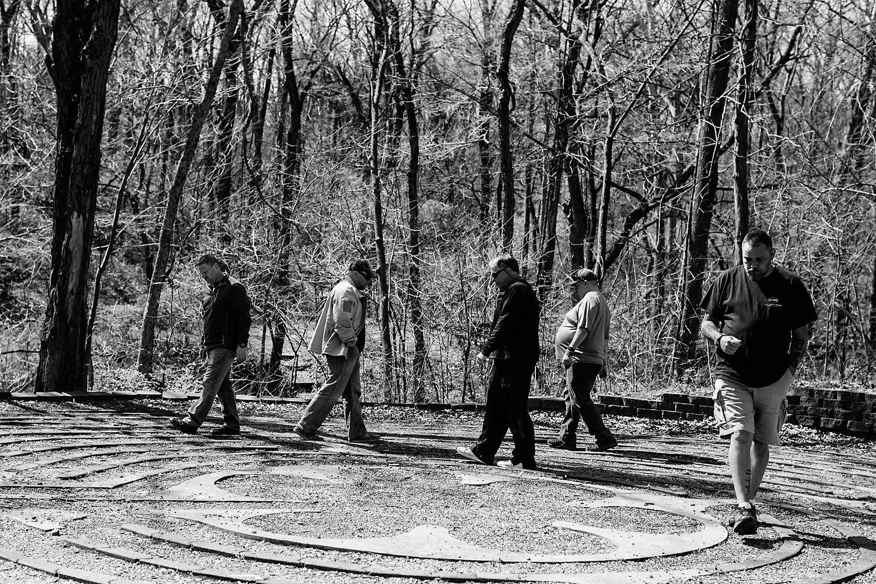 Walking the labyrinth. Alone but sharing the same journey.