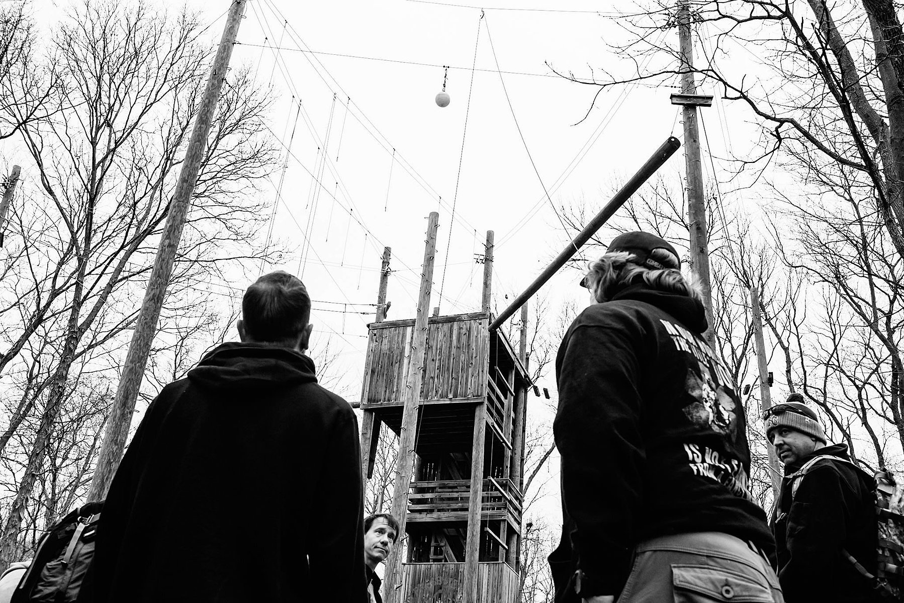 Warriors will climb the pole and jump toward the ball hanging at the top. This is a metaphor of jumping in faith away from a hindrance in their lives toward hope and healing.