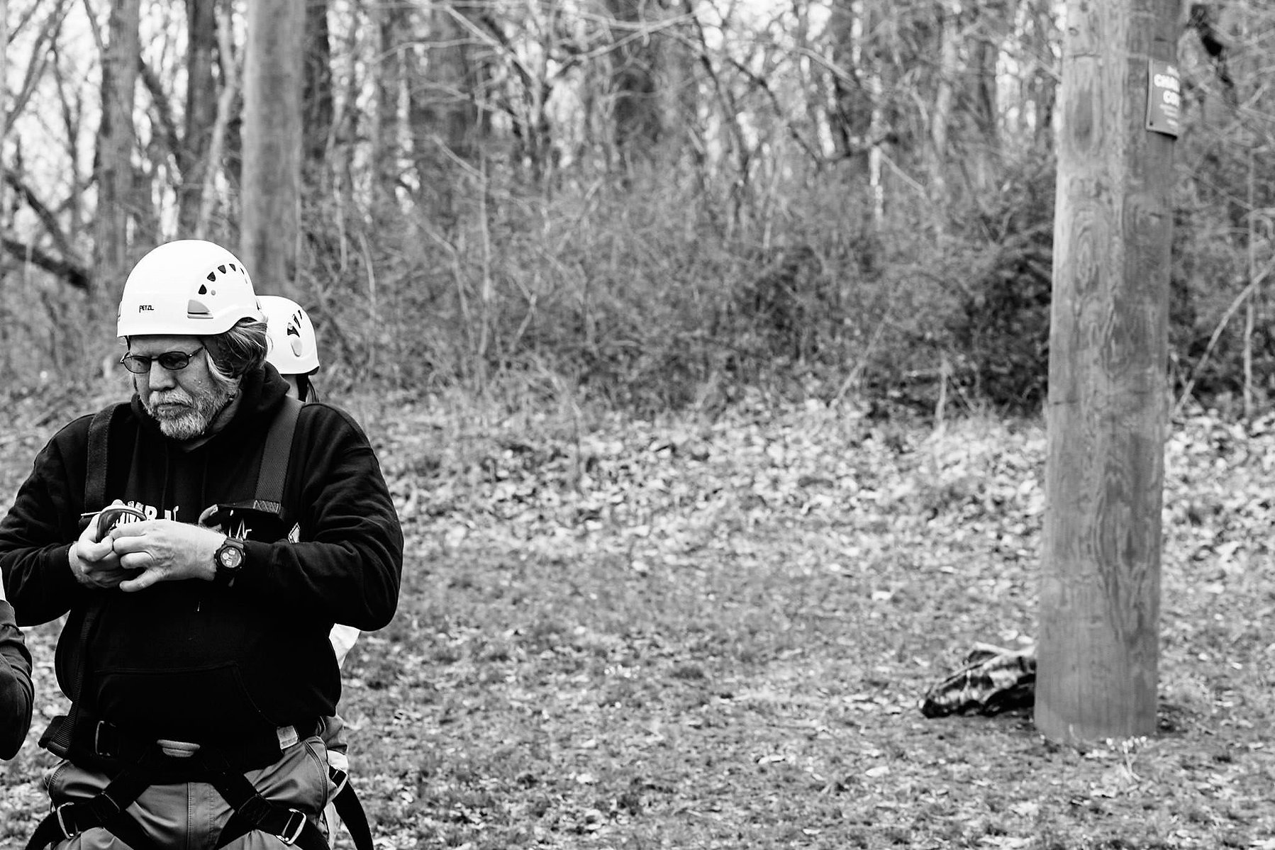David suits up to go first.