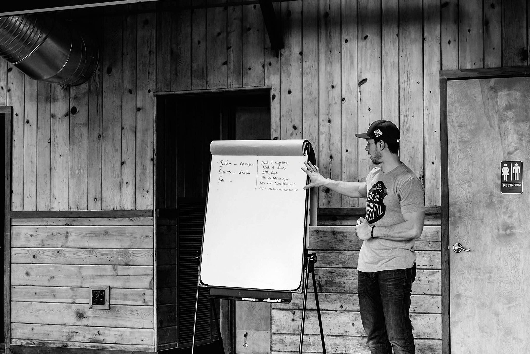 Anthony Madonia, former Marine Corps Sgt. and Iraq Veteran. Anthony teaches participants about nutrition and exercise.