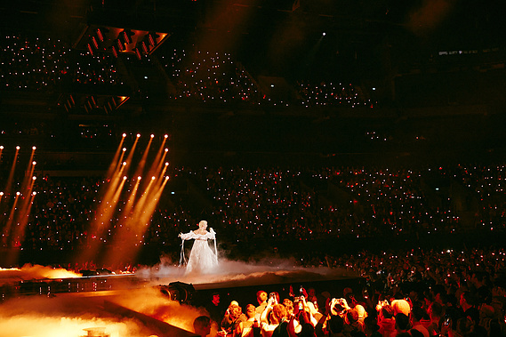 Thomas Mustin aka Mustii performing at the 2024 EUROVISION. 
Image Credits: EUROVISION 