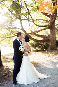 Natural light bride and groom portraits at Lyman EstateNatural light bride and groom portraits at Lyman Estate