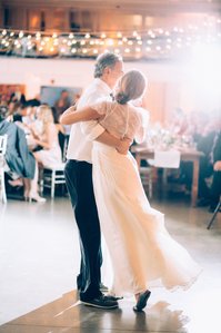 Father Daughter dance at Artists for Humanity Epicenter Boston. Wedding Ceremony and Reception by Archive Moderne Photography Studio