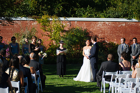 Lyman Estate wedding ceremony photography