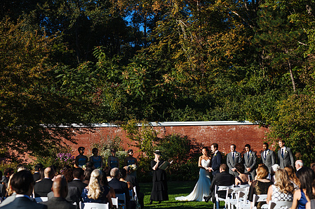 Lyman Estate wedding ceremony photography
