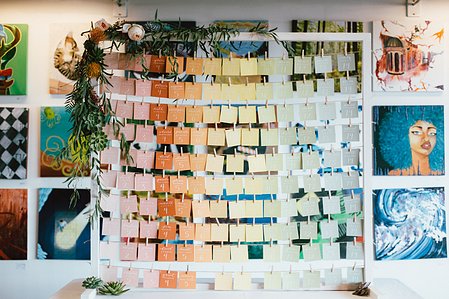 Wedding reception at Artists for Humanity Epicenter Boston. Wedding Ceremony and Reception by Archive Moderne Photography Studio
