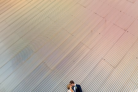 Wedding reception at Artists for Humanity Epicenter Boston. Wedding Ceremony and Reception by Archive Moderne Photography Studio