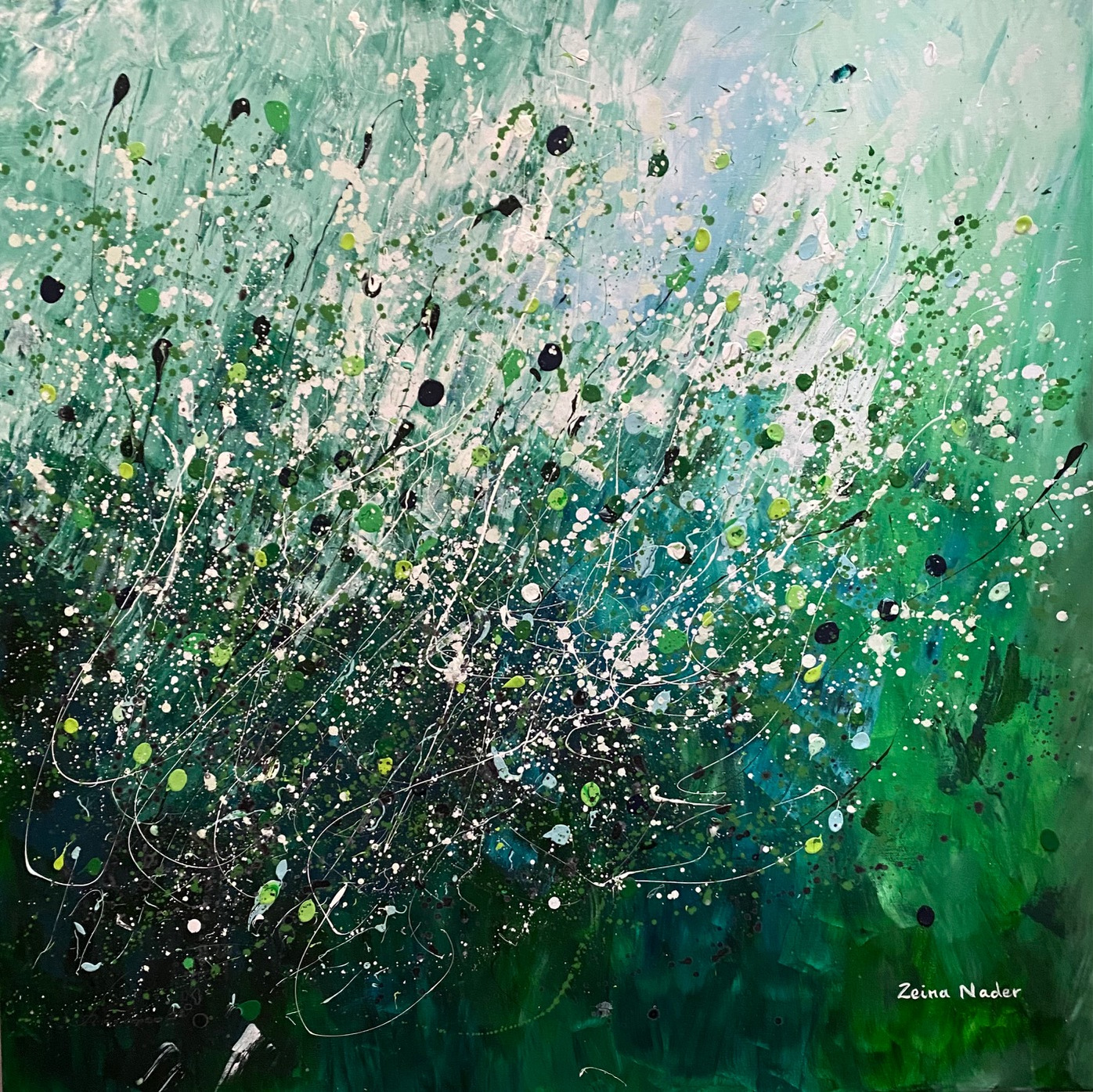 Marie. Acrylic on Linen. 100 x 100 cm. 2021.