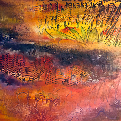 TWO.
Acrylic on Canvas.
46 x 61 cm.