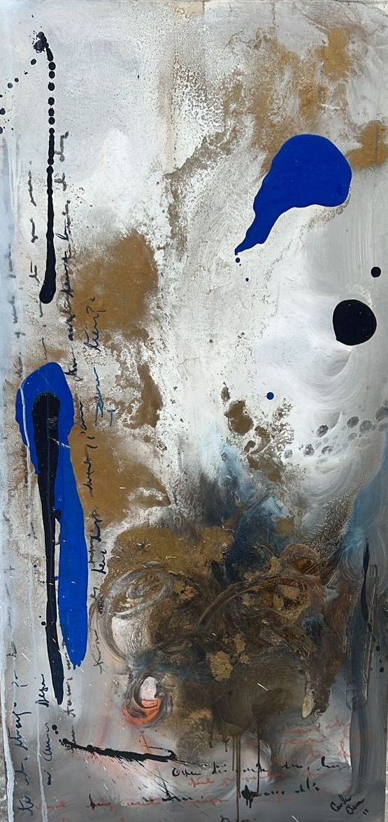 Pasión Diluyente. Oil and Mixed Media on Canvas. 80 x 100 cm. 2020.