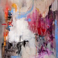 Corazones eternos. Oil and Mixed Media on Canvas. 85 x 120 cm. 2020.