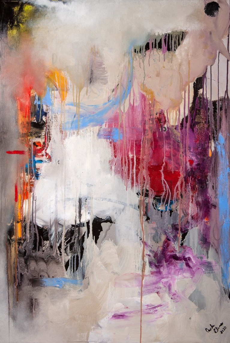 Corazones eternos. Oil and Mixed Media on Canvas. 85 x 120 cm. 2020.