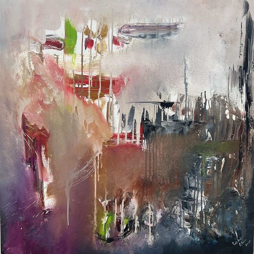 Caos 2. Oil and Mixed Media on Canvas. 100 x 100 cm. 2020.