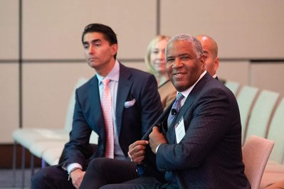 speakers at annual conference before going on stage