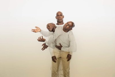 DancerAlfie Parker jr in a multi-exposure portrait photographed by Nir Arieli for the VOA campaign