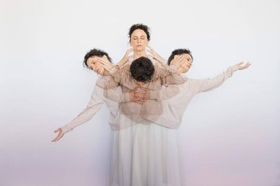 Dancer Terese Capucilli in a multi-exposure portrait photographed by Nir Arieli for the VOA campaign