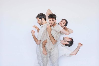 Dancer Omri Drumlevich in a multi-exposure portrait photographed by Nir Arieli for the VOA campaign