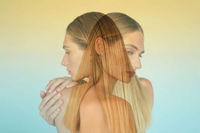 Model Noam Frost in a double exposure portrait