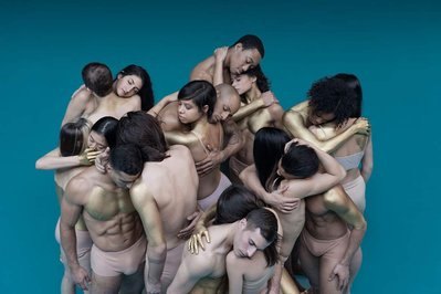 Dancers of Cedar Lake Contemporary Ballet
with Gold Body Paint Hugging