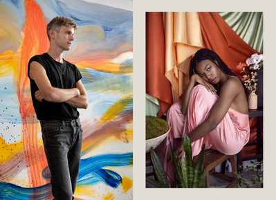 Painter Dorong Langberg and Dancer Leslie Andrea Williams of Martha Graham company