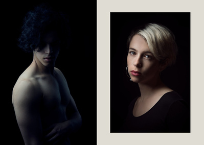 Portraits of Roy Scandela and Nof Natanzon