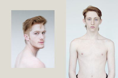 Portraits of redhead dancers Austin Goodwin and Kyle Scheurich