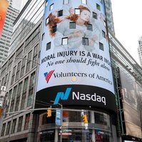 The Volunteers of America campaign photographed by Nir Arieli in Times Square NYC at daytime
