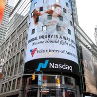 The Volunteers of America campaign photographed by Nir Arieli in Times Square NYC at daytime