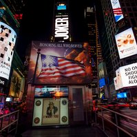 The Volunteers of America campaign photographed by Nir Arieli in Times Square NYC at night