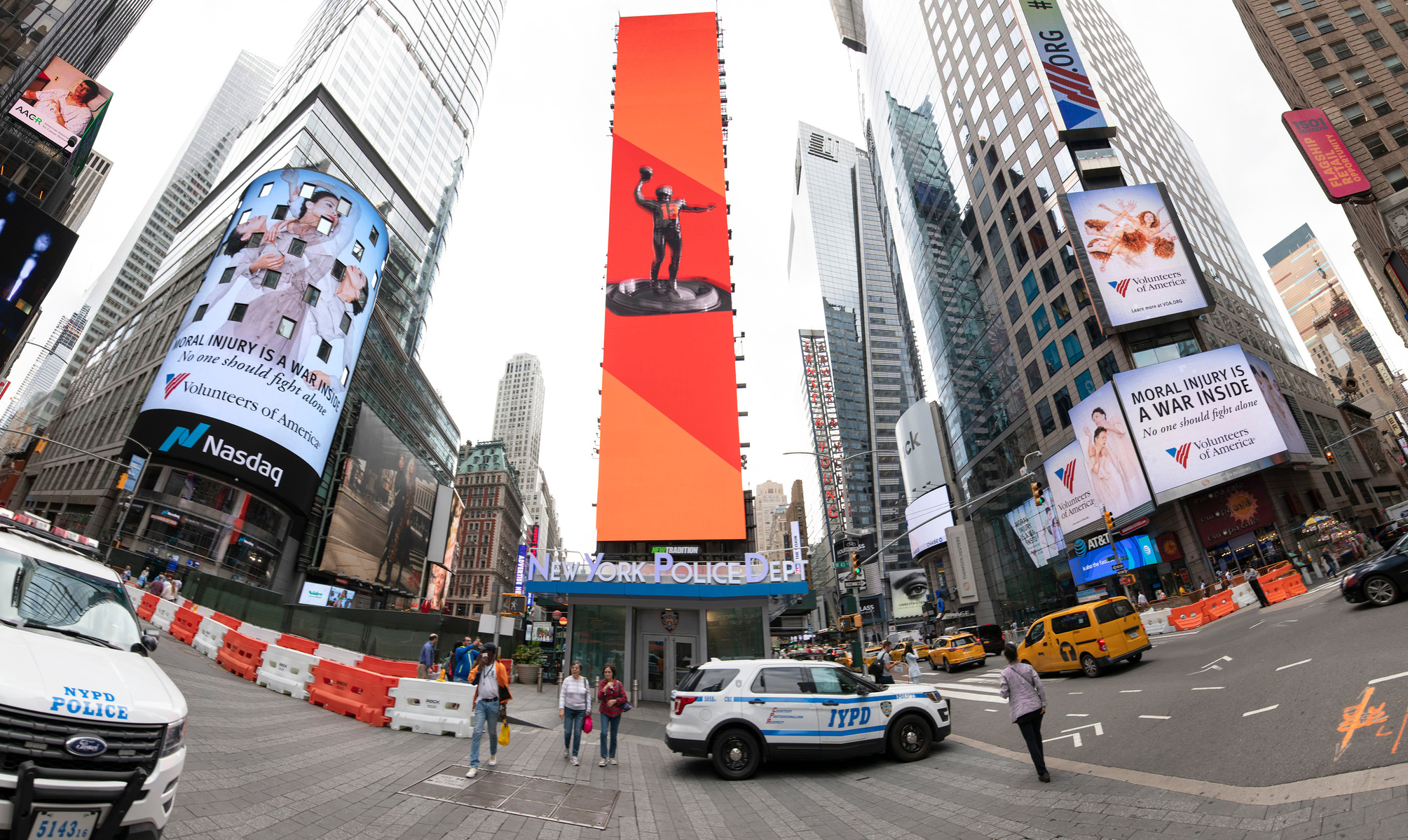 The Volunteers of America campaign photographed by Nir Arieli in Times Square NYC at daytime
