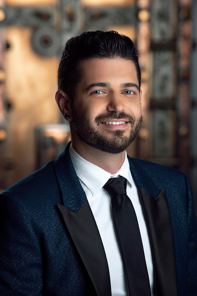 a corporate headshot in a natural environment background