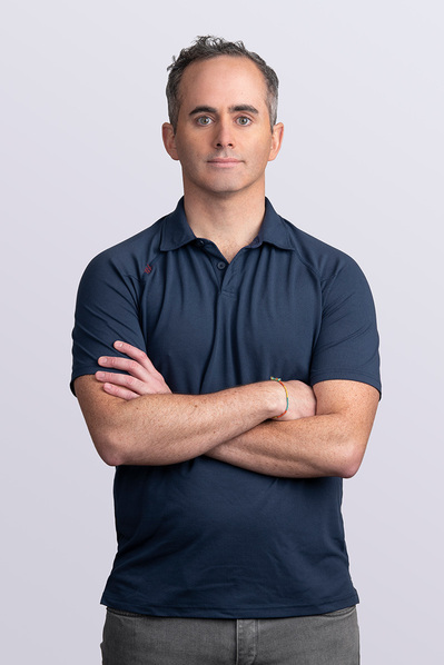 a corporate half body shot on a white background
