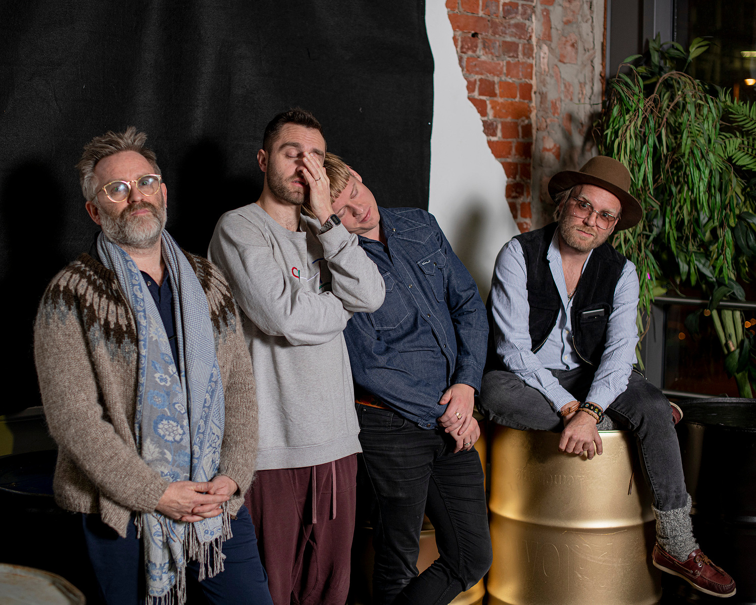 Ensemble shot of island band