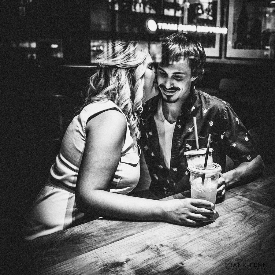 Engagement picture in Starbucks by Ottawa Photographer Frank Fenn